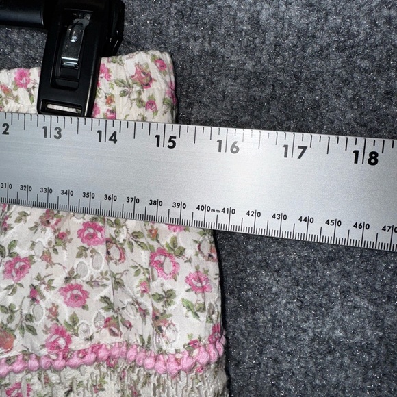LoveShackFancy Floral Pink Lace Trim Mini Skirt - Size Medium (M), NWOT - Picture 4 of 5